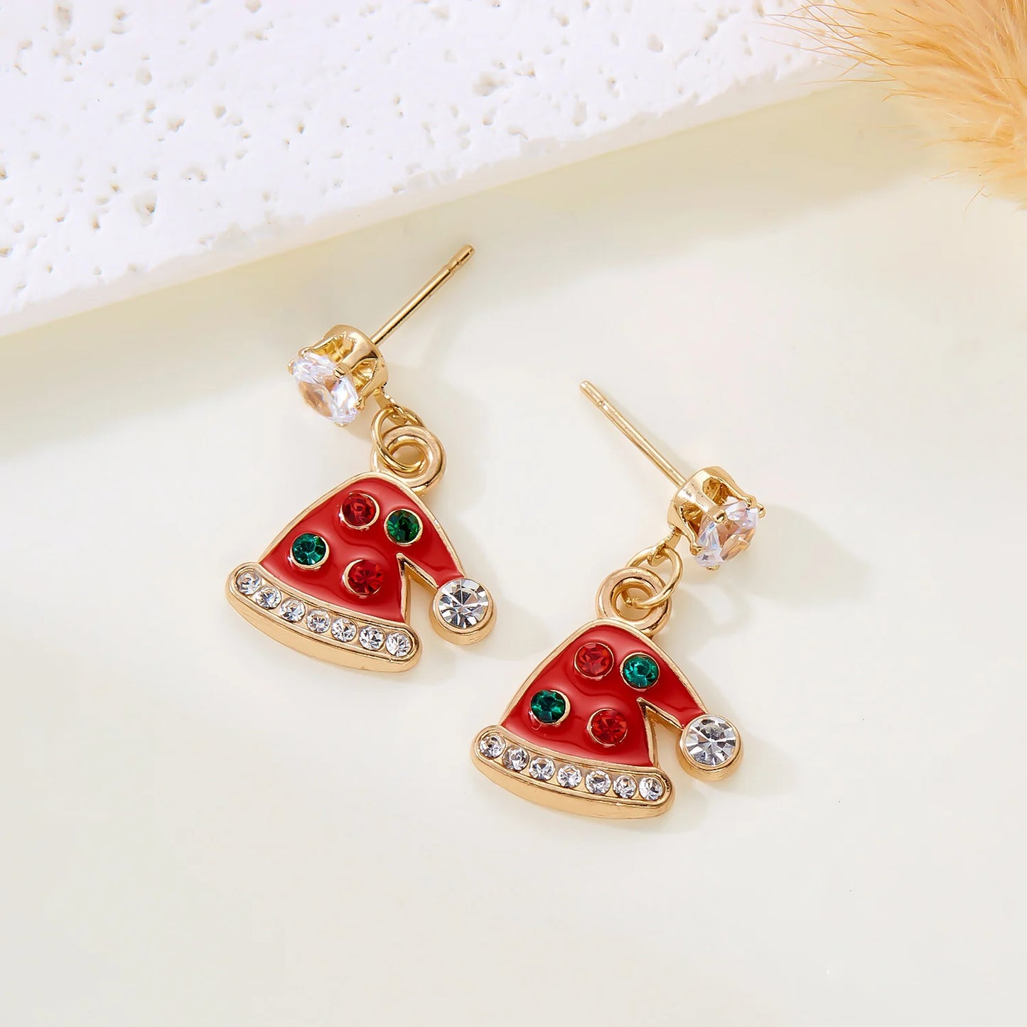 Delicate Snowflake Charm Stud Earrings Women Christmas Gift Crystal Zircon ❄️✨