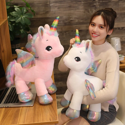 Adorable Kawaii Unicorn Plush 🌈✨ - Soft Pink Horse Dreamy Pillow for Sweet Girls 🎀 | Perfect Gift for Kids & Cozy Home Decor! 🦄💖