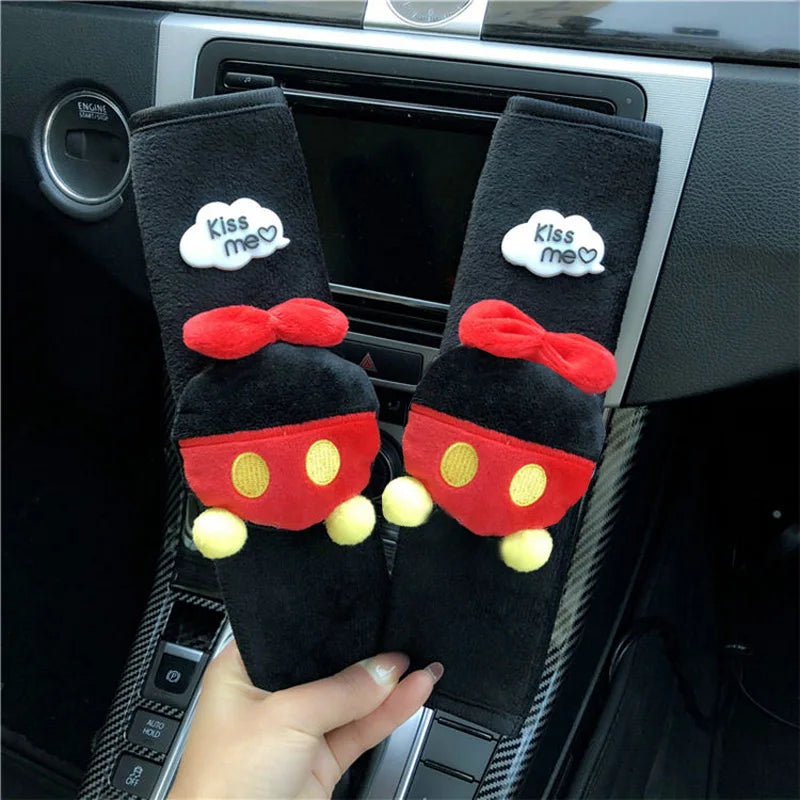 Adorable Kawaii Plush Animal Seat Belt Covers 🐻💖 - 2pcs Soft Shoulder Cushion for Kids' Car Safety & Style! 🚗✨