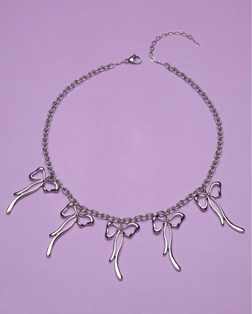 Adorable Bowknot Bling ✨💕 Pink Punk Choker Necklace for Trendy Girls! 🎀✨