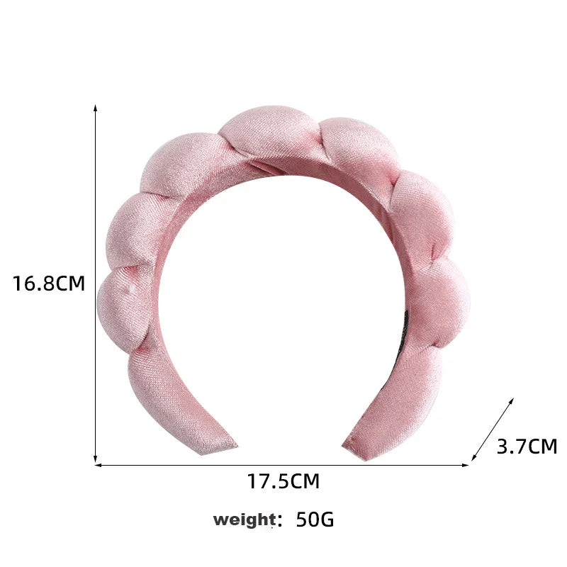 Kawaii Velvet Padded Hair Band 🐰✨| Retro Puffy Headbands for Cute Makeup Looks 🎀 | Stylish Hair Accessories for Women 🌸