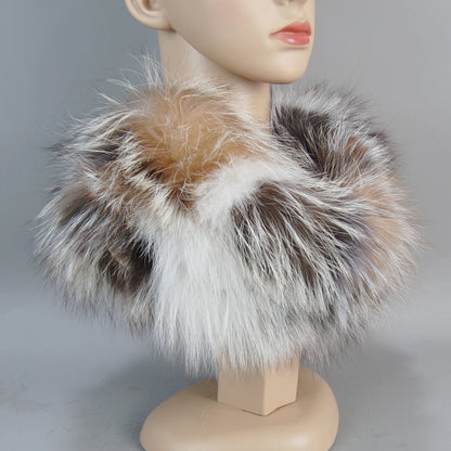 Luxurious Real Fox Fur Scarf For Women With Raccoon Fur Accents Winter Warmth Cute Cozy Headbands And Muffler 🦊❄️