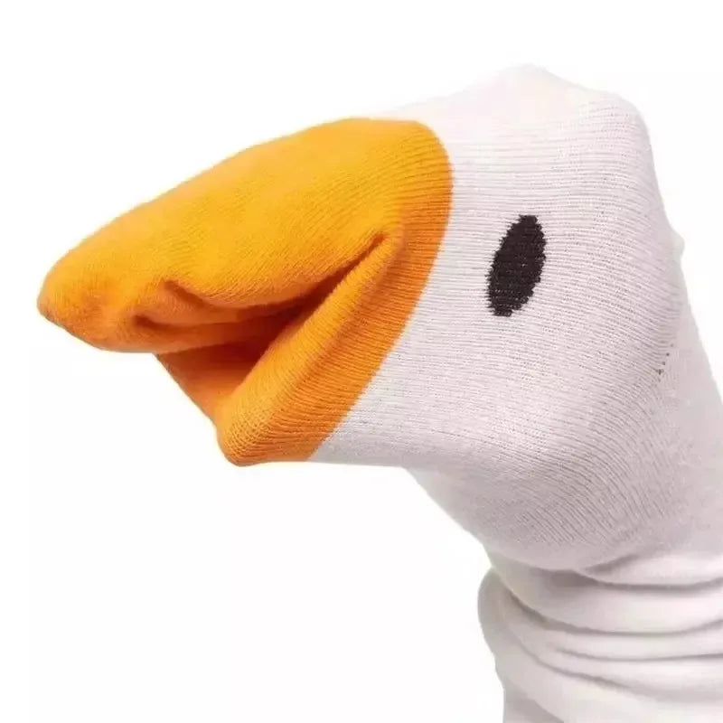 Funny Goose Head Socks Cute Animal Print Cotton Casual Socks Unisex 🦢🧦
