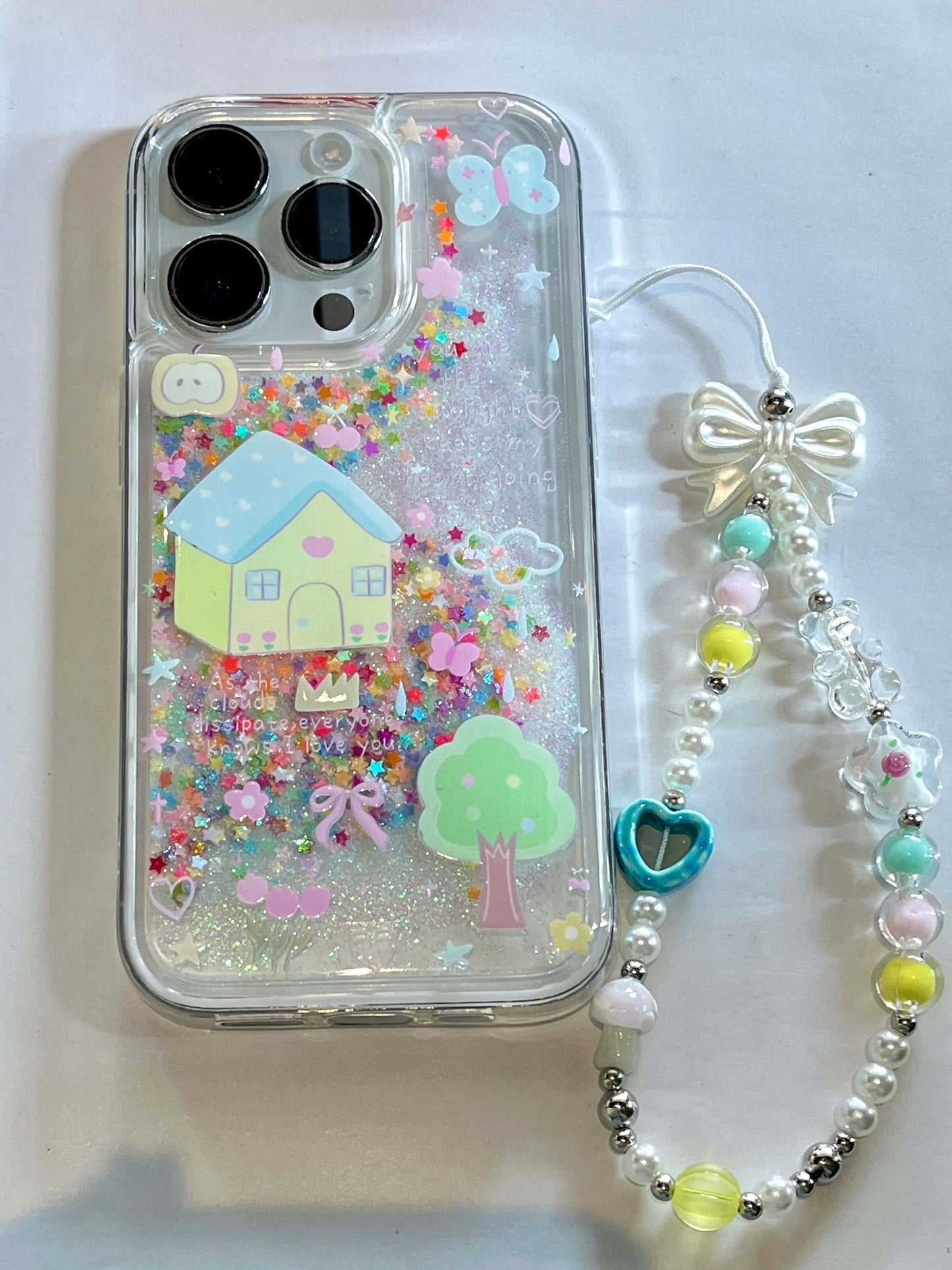 ✨ Sparkly Quicksand Glitter Family Bow Phone Case for iPhone 11-16 Pro Max 📱💖