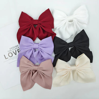 Kawaii Rainbow Bow Hair Clips 🎀✨ | Adorable Satin Barrettes for Girls & Women | Cute Butterfly Hair Accessories 🦋🌈