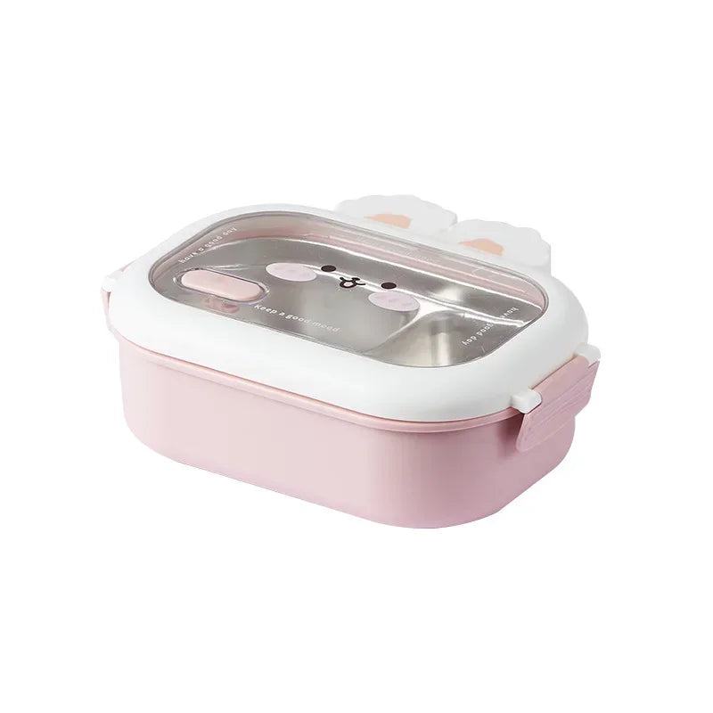 Kawaii Rabbit Bento Box 🐰✨ | Large Capacity Stainless Steel Lunch Box for Kids | Cute Portable Sealed Meal Container 🎁🥪