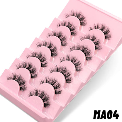 Manga Lashes 3D Natural Fluffy Cross Wispy Eyelashes 😺✨