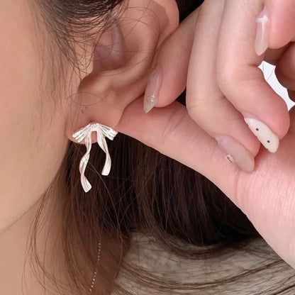 Kawaii Bow Knot Earrings ✨ |  925 Sterling Silver Tassel Jewelry for Women 💖 | Perfect Gift for Her 🎁