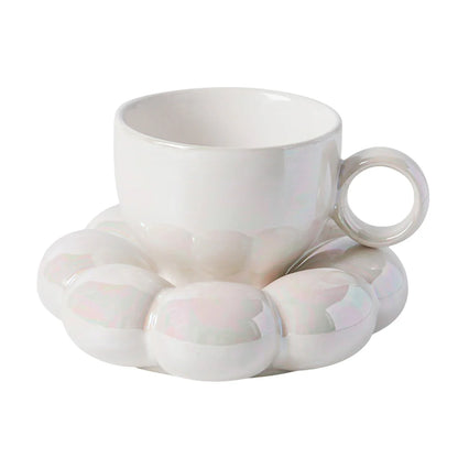 Kawaii Cloud Mug & Plate Set ☁️☕ | Adorable Ceramic Gift Box for Cozy Sips 🌈✨