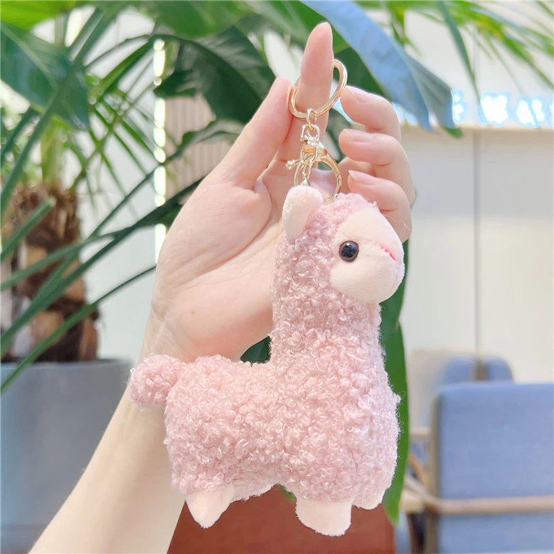 Adorable Kawaii Alpaca Plush Keychain 🦙✨ - Cute Backpack Charm & Gift Idea for Students! 🎁💕
