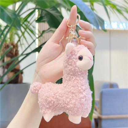 Adorable Kawaii Alpaca Plush Keychain 🦙✨ - Cute Backpack Charm & Gift Idea for Students! 🎁💕