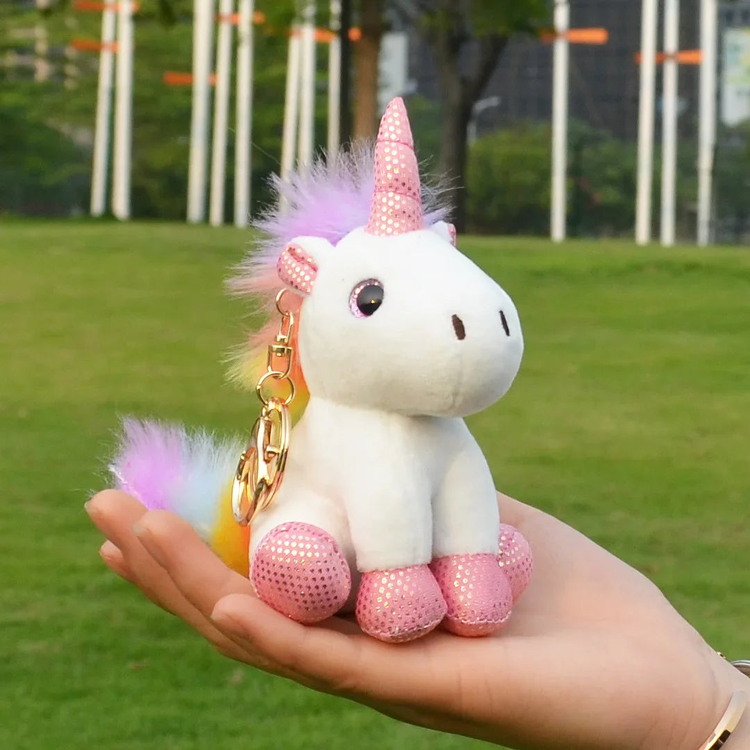 Adorable 14cm Kawaii Unicorn Plush Keychain 🦄✨ - Perfect Bag Accessory & Gift for Girls! 🎁💕