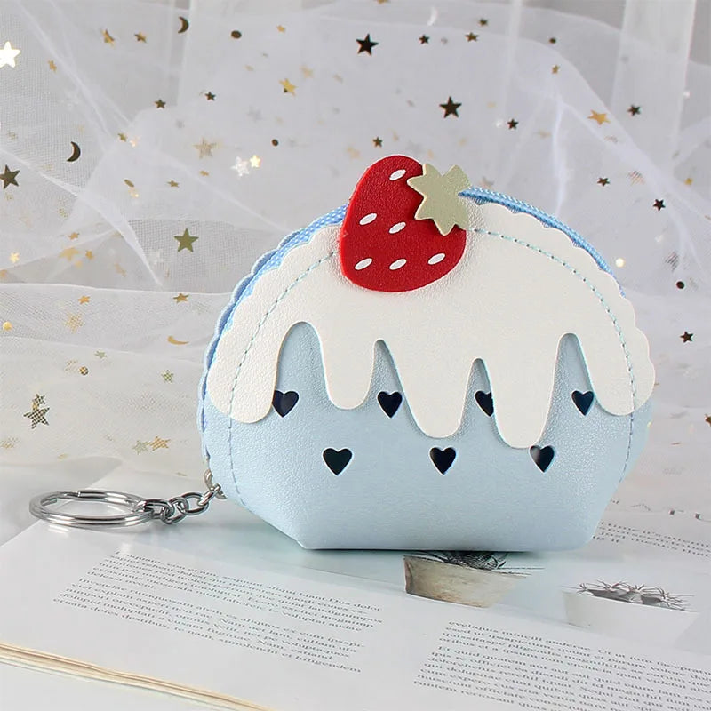 🍓 Sweet Strawberry Zipper Purse 👜✨ Cute Mini Wallet & Keychain Organizer for Fun Adventures! 🎉 - Pixie Quill