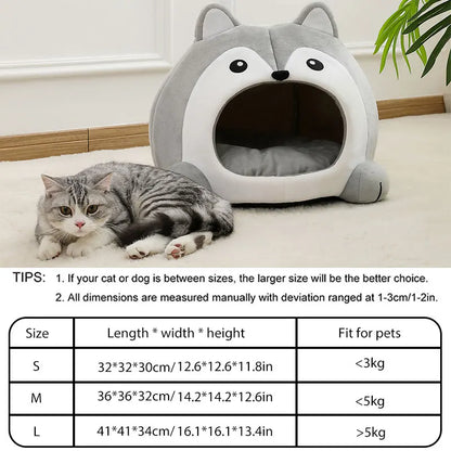 Kawaii Cozy Cat Cave 🐾✨ Plush Pet Lounger & Snuggly Sofa for Kittens & Small Dogs 🐶💖