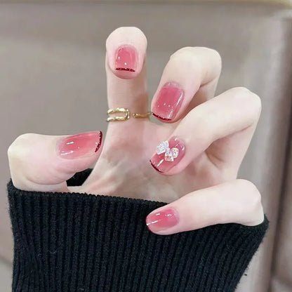 Cute Kawaii Bunny Press-On Nails 🐰✨ | 24 Pcs Full Coverage Acrylic Nail Art Set 🎨 | Reusable & Adorable Fake Nails with Tools! 💅🌸