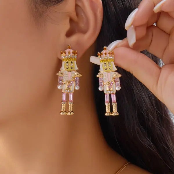Whimsical Christmas Light Bulb Drop Earrings With Rhinestone Bowknot 🎀✨