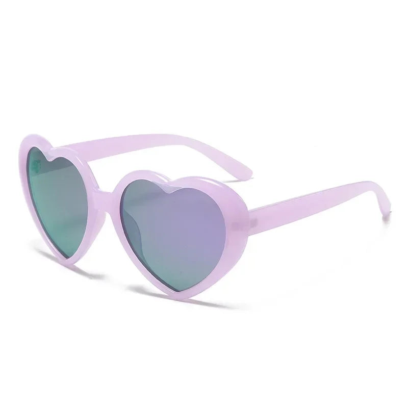 Kawaii Love Heart Polarized Sunglasses 💖✨ | Cute Retro UV400 Eyewear for Trendy Women 🌈🕶️
