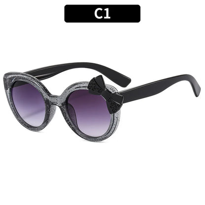 Kawaii Cat Eye Sunglasses for Kids 🐱✨ Cute Bowknot UV400 Eyewear for Girls & Boys 💖 Trendy Summer Shades!