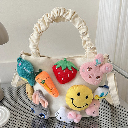 Kawaii Cartoon Sling Bag 👜✨ Adjustable Strap Large Capacity Crossbody Tote for Fun Adventures 🎈💕