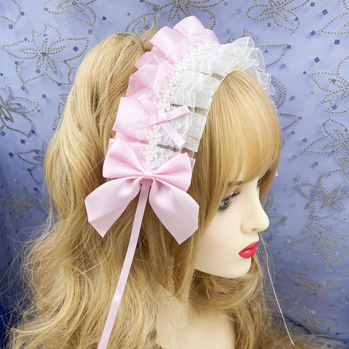 Cute Anime Maid Hair Hoop Headband Lolita Lace Flower Accessory Handmade 🎀🌸