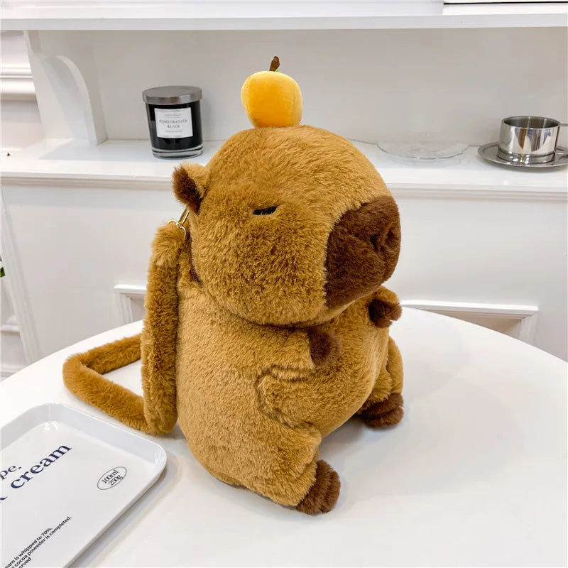 Kawaii Capybara Plushie Backpack 🐾✨ | Adorable Mini Knapsack for Kids & Gifts! 🎒💖