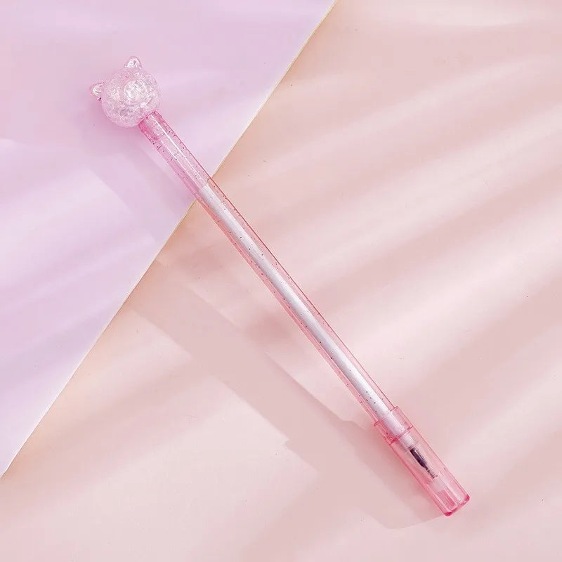Cute Kawaii Pink Pig Gel Pen 🐷✨ | Adorable Office & School Stationery | 0.5mm Crystal Ink | Ellen Brook