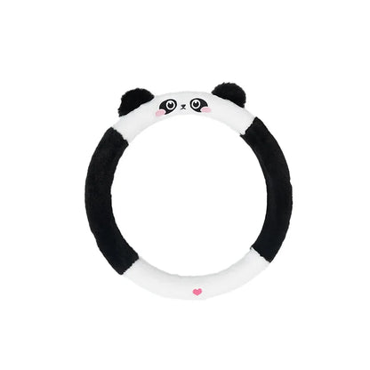 Kawaii Plush Steering Wheel Cover for Women 🎀✨ Adorable Cartoon Design & Fluffy Warmth for Cozy Driving 🚗💖