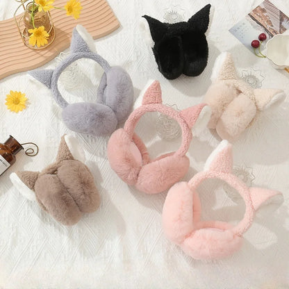 Adorable Plush Cat Ear Earmuffs for Winter Wonderland ❄️🐾✨