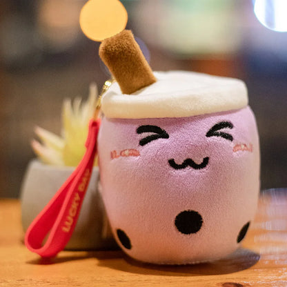 🥤 Bubble Tea Buddy Plush Keychain 🎀 Delightful Boba Companion for Your Bag! 🌟 Perfect Gift for Girls! ✨ - Pixie Quill