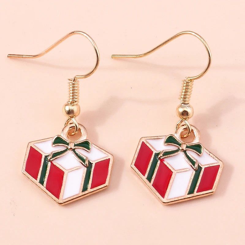 Whimsical Christmas Drop Earrings For Women Tree Deer Santa Dangle Jewelry 🎄✨
