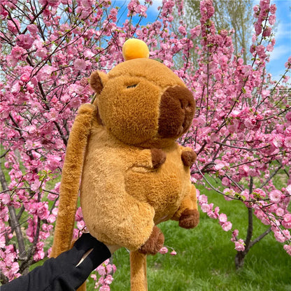 Kawaii Capybara Plushie Backpack 🐾✨ | Adorable Mini Knapsack for Kids & Gifts! 🎒💖