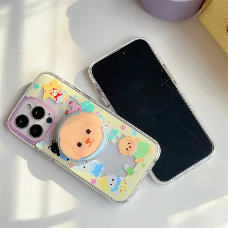 Adorable Animal Magic Magnet Phone Case 🐾✨ for iPhone 16/15/14/13/12