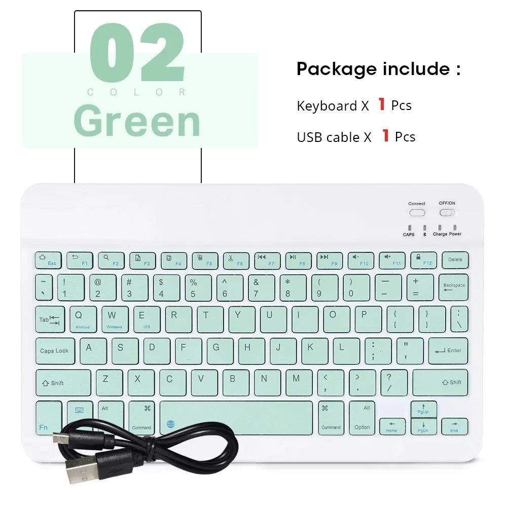 Cute & Compact 10-Inch Bluetooth Mouse & Spanish Keyboard Set for iPad & Tablets 🐾✨ Perfect for On-the-Go!
