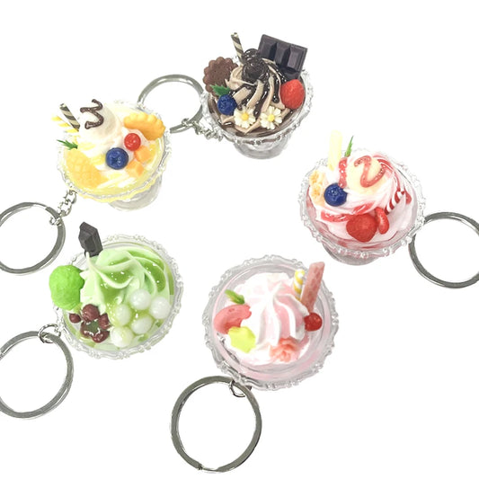 Whimsical Ice Cream Keychain Cup Pendant For Bags Cute Gift For Women 🍨🧁
