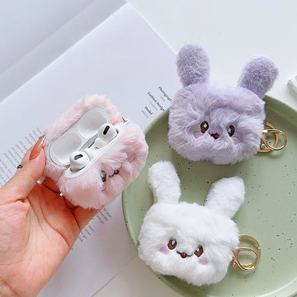 Kawaii Cute Cartoon Fluffy Plush Earphone Case for AirPods Pro 1/2/3 🐾✨ Cozy Fur Cover for Girls & Women 🎀