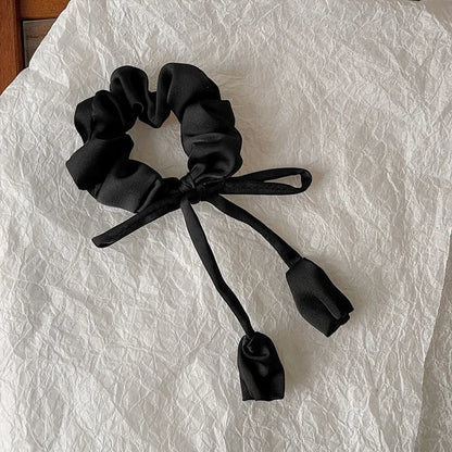 Charming Tulip Bow Scrunchies 🌸✨ Cute Hair Ties for Stylish Girls! 🎀💖 - Pixie Quill