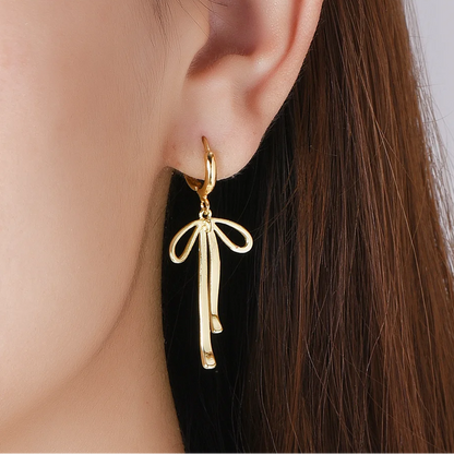 Kawaii Fairy Tale Bow Stud Earrings 🎀✨ – Adorable Stainless Steel Jewelry for Women, Perfect Daily Accessory & Gift!