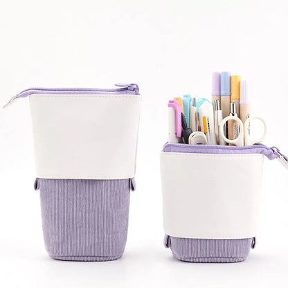 Kawaii Boba Milk Tea Pencil Case 🥤✨ | Cute Retractable Pen Holder & Stationery Organizer for Kids 🎨🌈