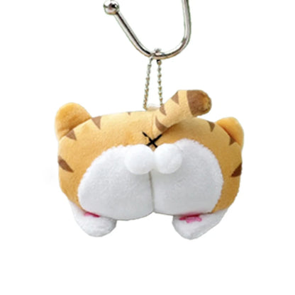 Pastel Cute Cat Dog Plush Keychain Soft Fidget Toy For Backpack Pendant Gift 🐾