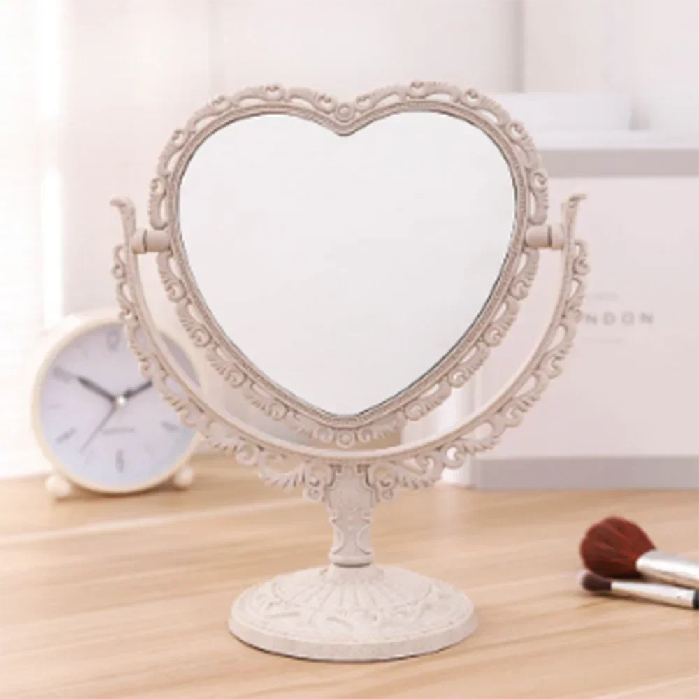 Kawaii Lace Love Mirror 🌸✨ | Portable Double-sided Vanity Mirror for Makeup Magic 💖🎀