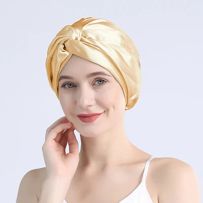 ✨ Kawaii 100% Mulberry Silk Twisted Turban Bonnets for Dreamy Nights 🌙💕 - Luxurious Hair Wraps for Curly Queens! 👑✨