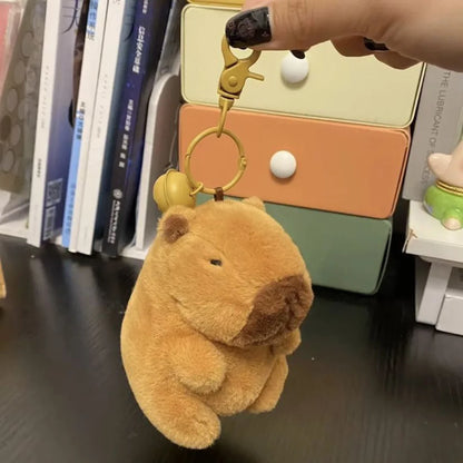 Kawaii Capybara Plush Keychain 🐾 | Adorable Fluffy Bag Pendant 🎒 | Perfect Gift for Kids & Party Fun 🎉