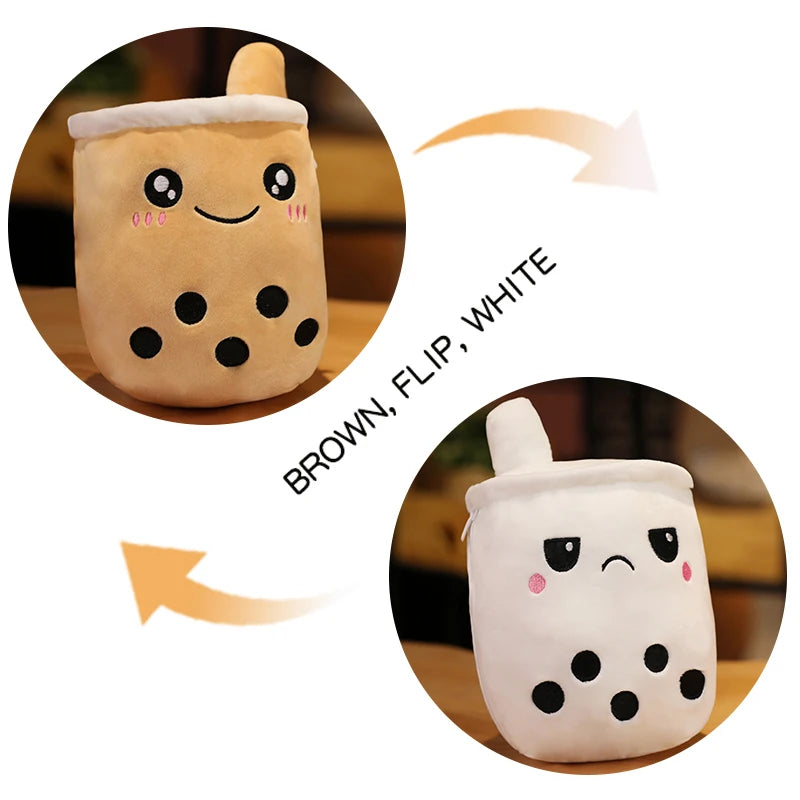 💖 Boba Buddy Plushie 🍵✨ Reversible Cuddle Toy with Secret Pouch! 🎈 - Pixie Quill