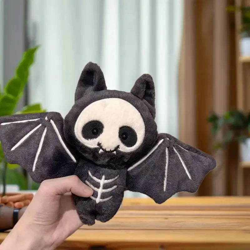 Charming Skull Bat Plush Keychain Bag Charm Halloween 🎃🦇