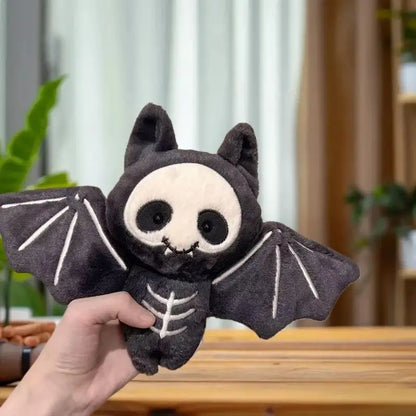 Charming Skull Bat Plush Keychain Bag Charm Halloween 🎃🦇