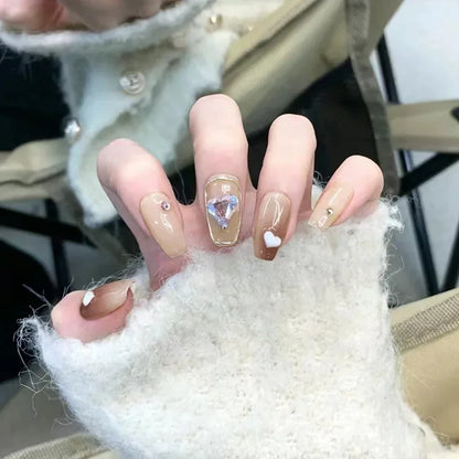 Cute Kawaii Bunny Press-On Nails 🐰✨ | 24 Pcs Full Coverage Acrylic Nail Art Set 🎨 | Reusable & Adorable Fake Nails with Tools! 💅🌸