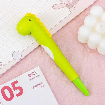 Kawaii 1Pc Adorable Cartoon Fruit Animal Gel Pen 🍓🐻 Soft & Squishy Decompression Stationery for Kids 🎉 0.5mm Fun Writing Tool