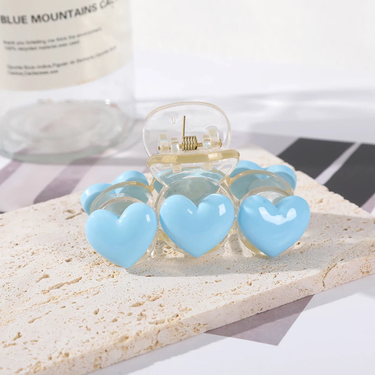 🌸✨ Adorable Love Rainbow Hair Claw Clip - Chic Ponytail Holder for Stylish Ladies! 💖🦋 - Pixie Quill