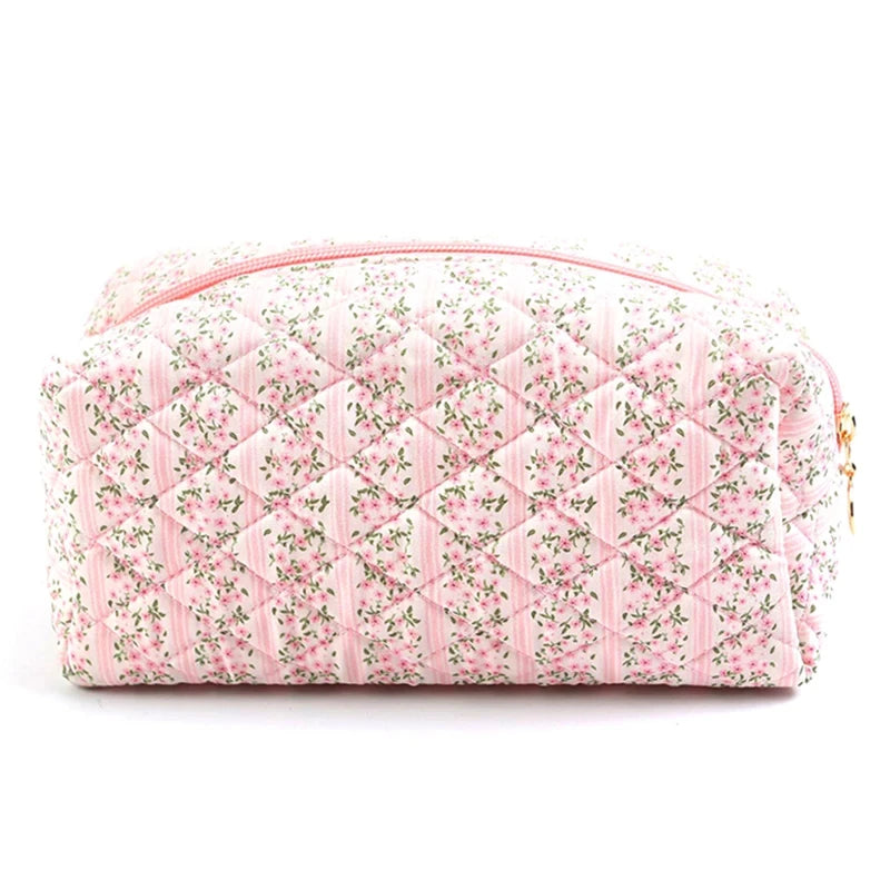 Kawaii Floral Makeup Bag 🌸✨ | Cute Portable Cosmetic Pouch for Travel & Storage 🎀 | Perfect Gift for Sweet Girls & Women 💖