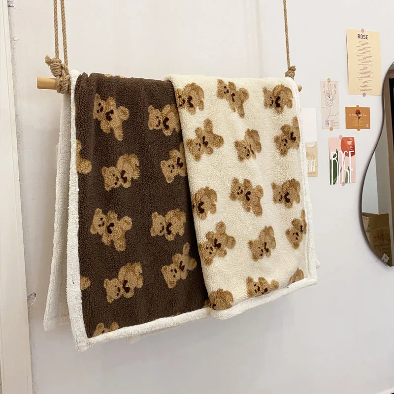 Snuggly Bear Cuddle Cloud Blanket 🐻☁️💖 for Dreamy Comfort & Warmth! ✨🛋️ - Pixie Quill